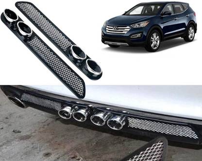 Selifaur Car Rear Dual Tip Bumper Lip Diffuser For_ Santa Fe Car Beading Roll For Bumper