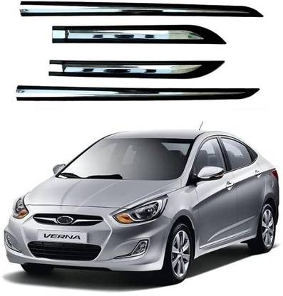 CARSHADE Half Chrome Side Beading Side Claddng Door Protectr For Verna All Model Set of 4 Car Beading Roll For Door