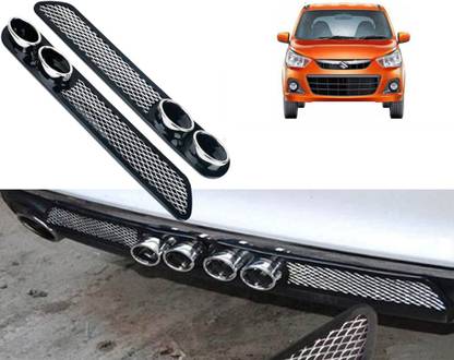 Selifaur Car Rear Dual Tip Bumper Lip Diffuser For_ Alto K10 New Car Beading Roll For Bumper