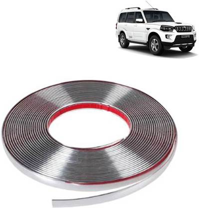 VOCADO 10 MM 15 Meter Chrome Diy Moulding Trim Strip For Scorpio Car Beading Roll For Bumper, Grill and Garnish Cover, Window