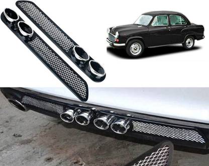 Selifaur Car Rear Dual Tip Bumper Lip Diffuser For_ Ambassador Car Beading Roll For Bumper