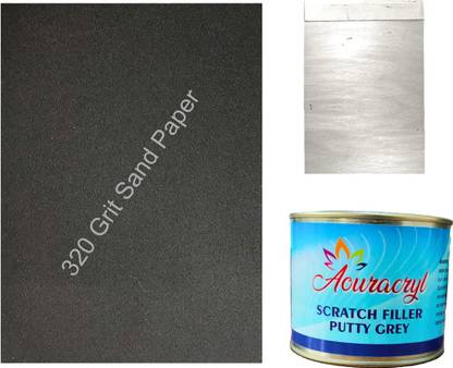 AOURACRYL Fill Scratches and Dent on Car, Bike, Putty Grey (200 gms), Car Body Filler Putty
