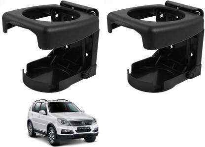 AuTO ADDiCT Car Foldable Black Drink Holder Cup Holder For MAHINDRA REXTON Car Bottle Holder