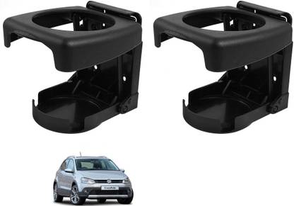 AuTO ADDiCT Car Foldable Black Drink Holder Cup Holder For VOLKSWAGEN CROSS POLO Car Bottle Holder