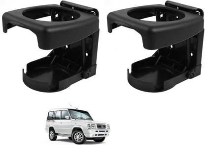 AuTO ADDiCT Car Foldable Black Drink Holder Cup Holder For TATA SUMO Car Bottle Holder