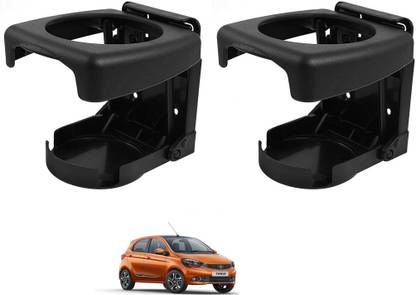 AuTO ADDiCT Car Foldable Black Drink Holder Cup Holder For TATA TIAGO Car Bottle Holder