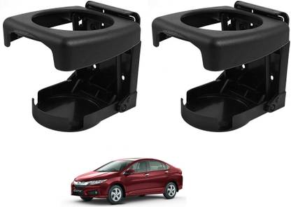 AuTO ADDiCT Car Foldable Black Drink Holder Cup Holder For HONDA D-TEC CITY (2014-2019) Car Bottle Holder