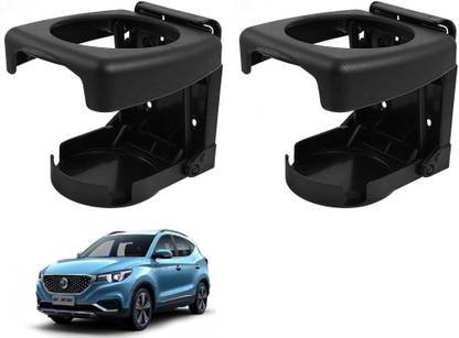 AuTO ADDiCT Car Foldable Black Drink Holder Cup Holder For MG ZS EV Car Bottle Holder