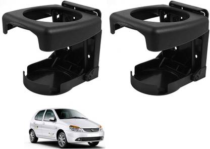 AuTO ADDiCT Car Foldable Black Drink Holder Cup Holder For TATA INDICA Car Bottle Holder