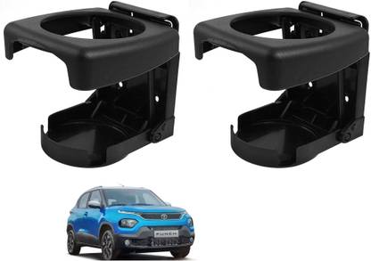 AuTO ADDiCT Car Foldable Black Drink Holder Cup Holder For TATA PUNCH Car Bottle Holder