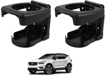 AuTO ADDiCT Car Foldable Black Drink Holder Cup Holder For VOLVO XC40 Car Bottle Holder
