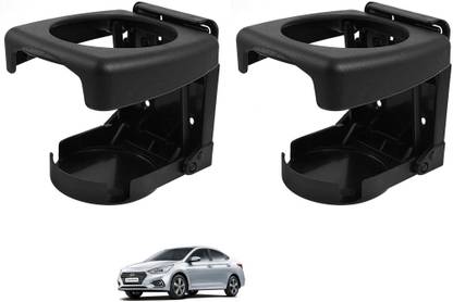 AuTO ADDiCT Car Foldable Black Drink Holder Cup Holder For HYUNDAI VERNA (2017-2022) Car Bottle Holder