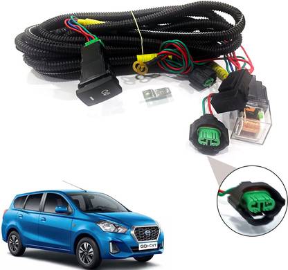 AUTO PEARL Wire kit with socket, relay, & switch for Datsun Go Plus Car Bulb Holder