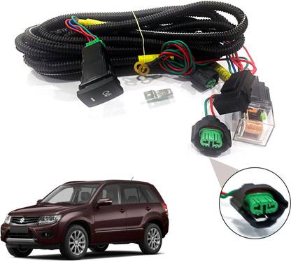 AUTO PEARL Wire kit with socket, relay, & switch for Suzuki Grand Vitara Car Bulb Holder