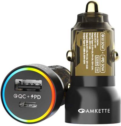 AMKETTE 60 W Qualcomm 3.0 Turbo Car Charger