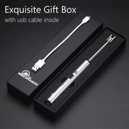 KEYMAX Socket USB Rechargeable Windproof Electric Gas Arc Lighter Candle Lighters Car Cigarette Lighter