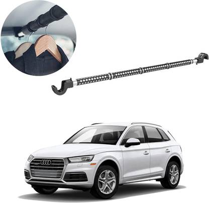 Oshotto Car Telescopic Clothes Hanger Bar, Heavy-Duty Non-Slip Rubber For Audi Q5 Car Coat Hanger