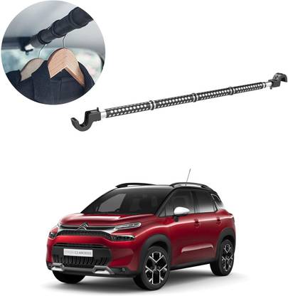 Oshotto Car Telescopic Clothes Hanger Bar, Heavy-Duty Non-Slip Rubber For C3 Aircross Car Coat Hanger