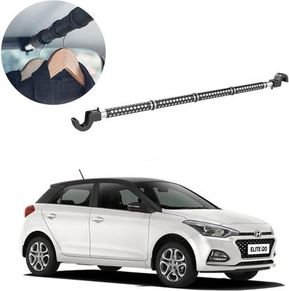 Oshotto Car Telescopic Clothes Hanger Bar, Heavy-Duty Non-Slip Rubber For i20 Elite Car Coat Hanger
