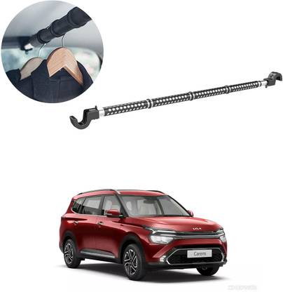 Oshotto Car Telescopic Clothes Hanger Bar, Heavy-Duty Non-Slip Rubber For Kia Carens Car Coat Hanger