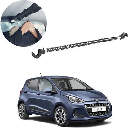Oshotto Car Telescopic Clothes Hanger Bar, Heavy-Duty Non-Slip Rubber For Hyundai i10 Car Coat Hanger