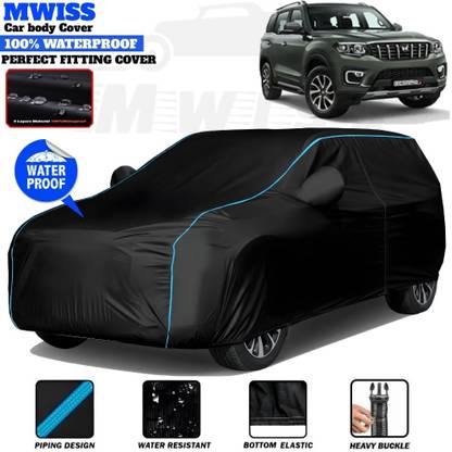 Mwiss Car Cover For Mahindra Scorpio N, Universal For Car (With Mirror Pockets)