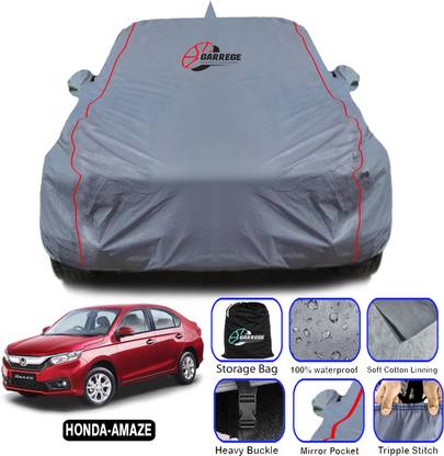 GARREGE Car Cover For Honda Amaze, Amaze E i-DTEC, Amaze E i-VTEC, Amaze VX i-DTEC (With Mirror Pockets)