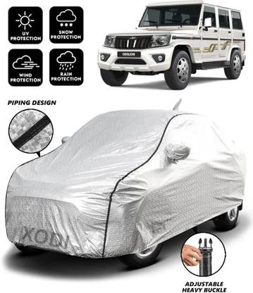 xodi Car Cover For Mahindra Bolero, Bolero Facelift, Bolero SLE, Bolero ZLX, Universal For Car (With Mirror Pockets)