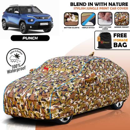 AUTOMOZEXO Car Cover For Tata Punch (With Mirror Pockets)