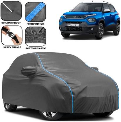 BOTAUTO Car Cover For Tata Punch, Universal For Car (With Mirror Pockets)