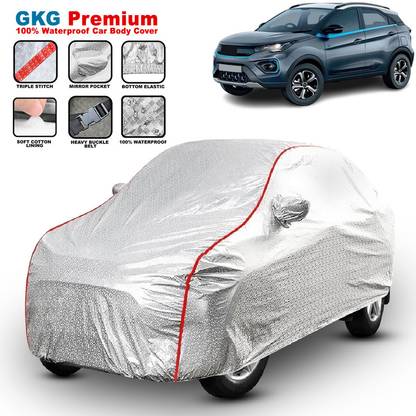 GKG Car Cover For Tata Nexon EV XM (With Mirror Pockets)