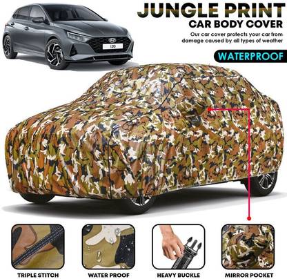 BOTAUTO Car Cover For Hyundai i20 Active, Universal For Car (With Mirror Pockets)