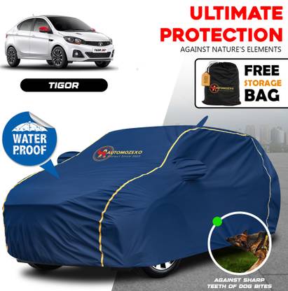 AUTOMOZEXO Car Cover For Tata Tigor, Tigor Facelift, Tigor 1.2 Revotron XE, Tigor XZ Petrol, Tigor EV XE Plus Electric (With Mirror Pockets)
