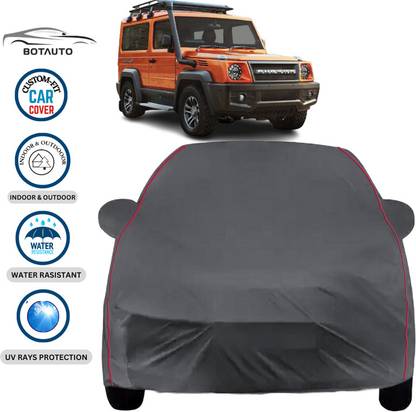 BOTAUTO Car Cover For Force Gurkha, Gurkha Hard Top BS3 4WD, Universal For Car (With Mirror Pockets)