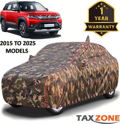 TAXZONE Car Cover For Maruti Vitara Brezza, Vitara Brezza Facelift, Brezza, Vitara Brezza VDi, Vitara Brezza ZDi, Vitara Brezza LDi (With Mirror Pockets)