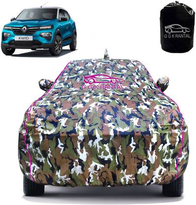 G G K RANTAL Car Cover For Renault Kwid, Kwid AMT, Kwid AMT RXL, Kwid EV, Kwid RXE, Kwid RXL (With Mirror Pockets)