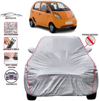 BOTAUTO Car Cover For Tata Nano, Universal For Car (With Mirror Pockets)