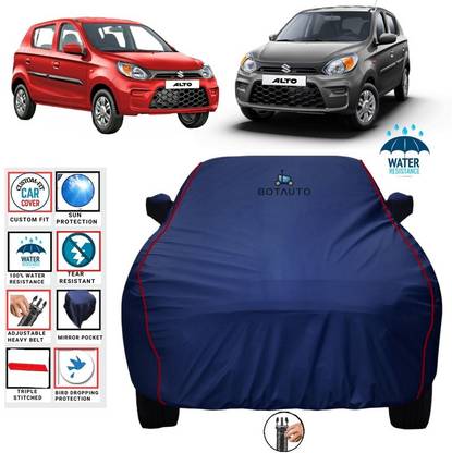 BOTAUTO Car Cover For Maruti Suzuki Alto, Alto 800, Alto 800 CNG LX, Universal For Car (With Mirror Pockets)