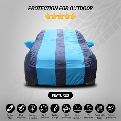 febtec Car Cover For Hyundai Santro Magna AMT Petrol (With Mirror Pockets)