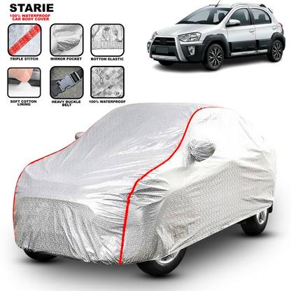 STARIE Car Cover For Toyota Etios, Etios 1.4 Xclusive, Etios 1.5 Xclusive, Etios Cross, Etios Cross 1.2L G, Etios Cross 1.2L G Petrol, Etios Cross 1.4L GD, Etios Cross 1.4L GD Diesel, Etios Cross 1.4L VD, Etios Cross 1.4L VD Diesel, Etios Cross 1.5L V, Etios Cross 1.5L V Petrol, Etios G, Etios GD, Etios J, Etios JD, Etios Liva, Etios Liva 1.2 G Petrol, Etios Liva 1.2 GX Petrol, Etios Liva 1.2 V Dual Tone Petrol, Etios Liva 1.2 V Petrol, Etios Liva 1.2 VX Dual Tone Petrol, Etios Liva 1.2 VX Petrol, Etios Liva 1.4 GD Diesel, Etios Liva 1.4 GXD Diesel, Etios Liva 1.4 VD Diesel, Etios Liva 1.4 VD Dual Tone Diesel, Etios Liva 1.4 VXD Diesel, Etios Liva 1.4 VXD Dual Tone Diesel, Etios Liva G, Etios Liva GD, Etios Liva J, Etios Liva JD, Etios Liva V, Etios Liva V Limited Edition, Etios Liva VD, Etios Liva VD Limited Edition, Etios Liva VX, Etios Liva VX Limited Edition Petrol, Etios Liva VXD, Etios Liva VXD Limited Edition Diesel, Etios Sportivo, Etios V, Etios VD, Etios VX, Etios VXD (With Mirror Pockets)