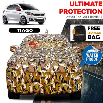 AUTOMOZEXO Car Cover For Tata Tiago (With Mirror Pockets)