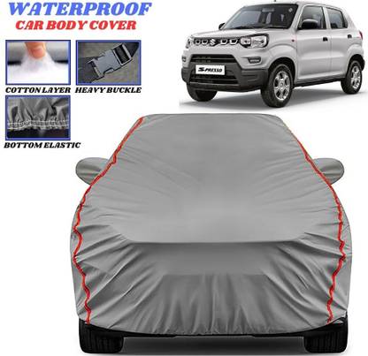 Grizzly Car Cover For Maruti Suzuki S-Presso, S-Presso LXI Opt Petrol, S-Presso Lxi, S-Presso Std (With Mirror Pockets)