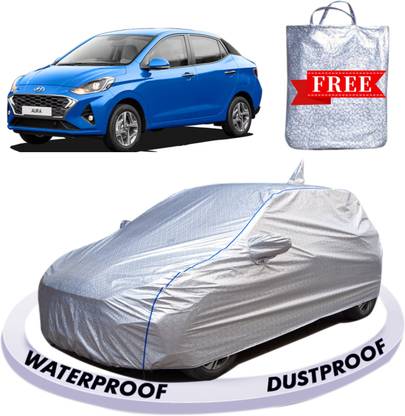 FABZEX Car Cover For Hyundai Aura, Aura E Petrol, Aura S AMT Diesel, Aura S AMT Petrol, Aura S CNG, Aura SX Option Petrol, Aura SX Plus AMT Diesel, Aura SX option Diesel (With Mirror Pockets)