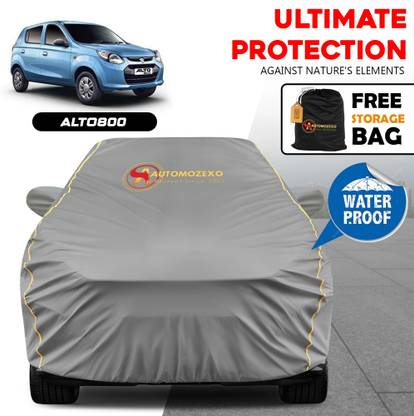 AUTOMOZEXO Car Cover For Maruti Alto 800, Alto 800 LX, Alto 800 LXI Opt S-CNG, Alto 800 VXI (With Mirror Pockets)