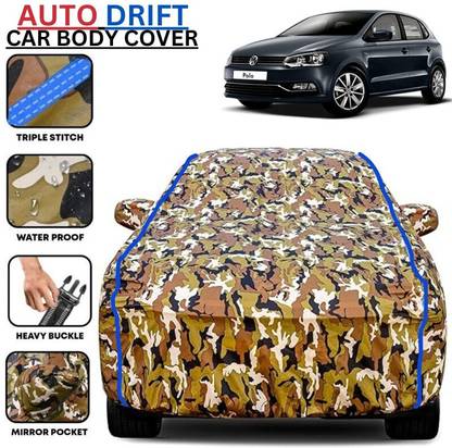 BOTAUTO Car Cover For Volkswagen Polo, Universal For Car (With Mirror Pockets)