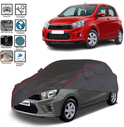 Delphinium Car Cover For Maruti Suzuki Celerio, Celerio Green VXI, Celerio LDI Optional, Universal For Car (With Mirror Pockets)