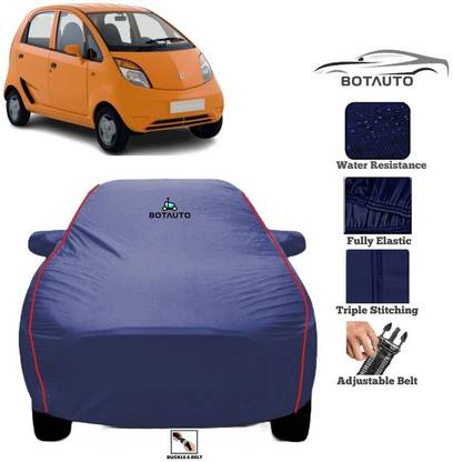 BOTAUTO Car Cover For Tata Nano, Universal For Car (With Mirror Pockets)