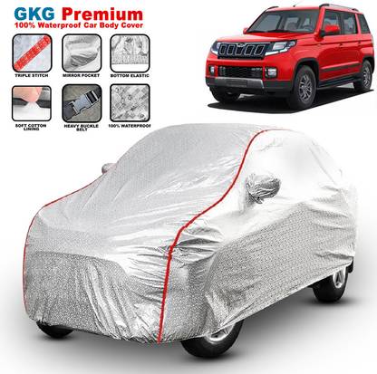 GKG Car Cover For Mahindra TUV300, TUV300 Facelift, TUV300 PLUS, TUV300 Plus Facelift, TUV 300 TUV300 T4, TUV 300 TUV300 T4 Plus, TUV 300 TUV300 T6, TUV 300 TUV300 T6 Plus, TUV 300 TUV300 T6 Plus AMT, TUV 300 TUV300 T8, TUV 300 TUV300 T8 AMT (With Mirror Pockets)