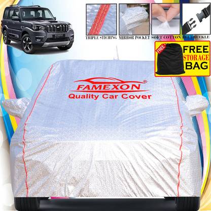FAMEXON Car Cover For Mahindra Scorpio (With Mirror Pockets)