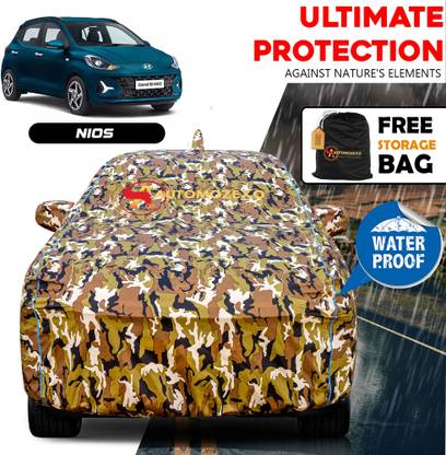 AUTOMOZEXO Car Cover For Hyundai Grand I10 Nios Magna AMT 1.2 Kappa VTVT (With Mirror Pockets)